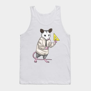 Opossum Teacher Triangle ruler Math Tank Top